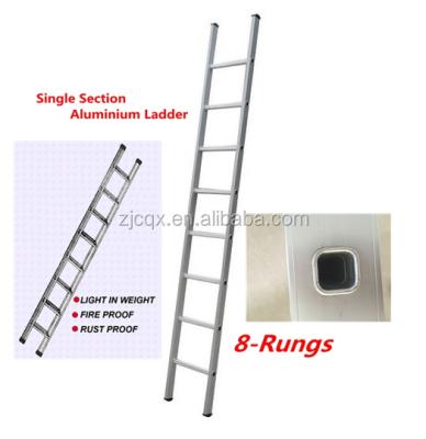 China Folding Ladders Single Section Aluminum Ladder 230mm 8-Rungs for sale