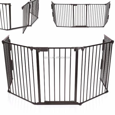 China Fireplace Safety Guard Metal Play Pen /Barrier Sustainable Safety Gate for Kids, 310 cm Length, Black for sale