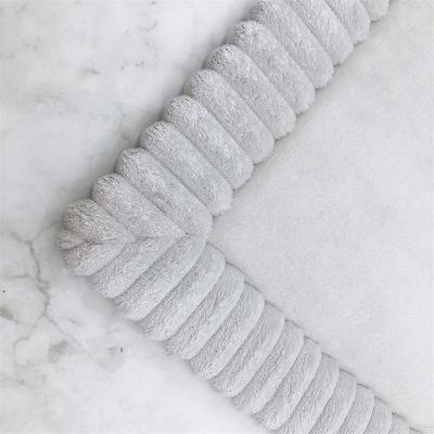 China Washable Wide Thickened Bathroom Mat Entrance Door Absorbent Foot Flannel Pad Non-slip Bath Mat Memory Foam for sale