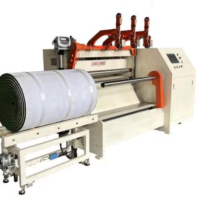 China Electrical Control Winding Machine For PE Sheet Fabric Carpet And Turf Coiling System Te koop