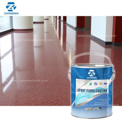 China Bright Smooth Appearance Waterborne Epoxy Floor Paint Abrasion Resistant for sale