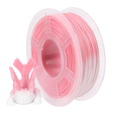 China PLA+ 3D Printer PLA+ Filament 1.75mm Temperature Temp Color Change Red To White for sale