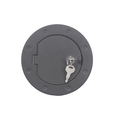 China Aluminum Alloy+ABS Aluminum Alloy Fuel Filler Door Cover Gas Tank Cap Black Fuel Cap With Key For Jeep Wrangler JK 2007-2017 for sale