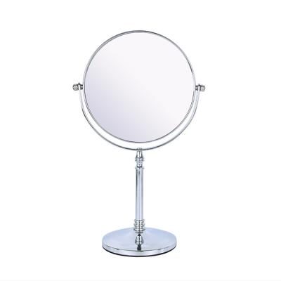 China 1X-10X Double Side Lighted Tabletop Mirror, 360 Swivel Makeup Cosmetic Mirror for Table Desk, No Light Chrome Color for sale