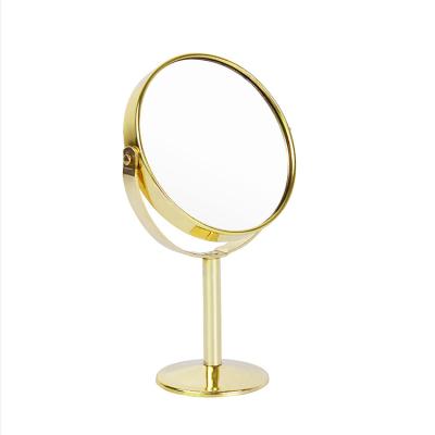 China Gold Metal Magnification Mirror 1X/5X Mirror 1X/5X Dressing Table Basics Full Side Mirrors Dressing Free Standing Adjustable Mirror for sale