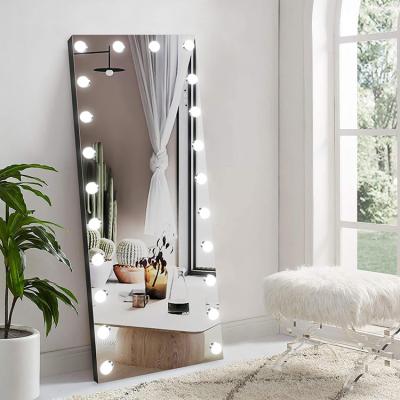 China Luxury Frameless Door Integral Large 22 Bulbs Illuminated Mirror for sale