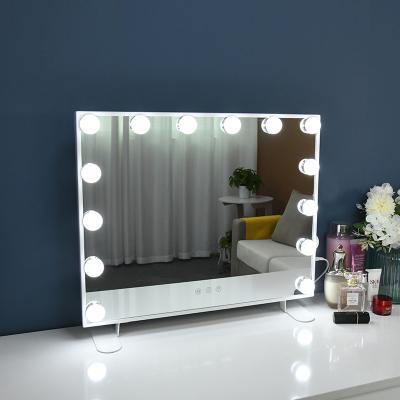 China Wholesale Metal Frame Lighted Hollywood Desk Style Led Light Bulb Cosmetic Mirror for sale