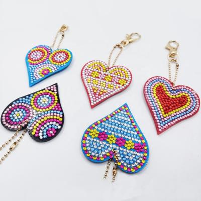 China Double Side Drills DIY Full Drills Drills Diamond Painting Key Chain Diamond Keychain Heat Special Shaped for sale