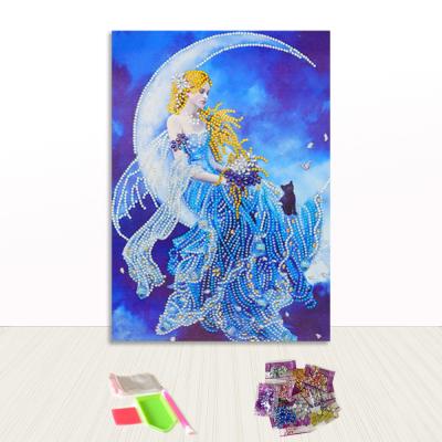 China Beautiful eco-friendly fantasy fairy girl 5d poured Diamond Painting glue for wall decoration for sale