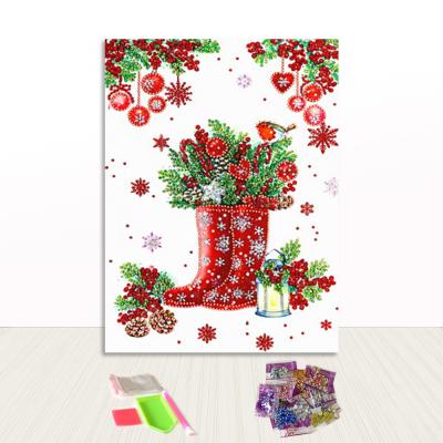 China Eco-friendly Festival Stocking Red DIY 5d Diamond Painting Christmas Gifts For Kids for sale