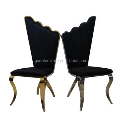 China Wholesale Luxury Gold Stainless Steel Luxury Modern Wedding Chairs For Reception Wedding Hotel Party Dining for sale