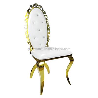 China Modern Luxury Excellent Quality Hotel Banquet Chairs Gold Stainless Steel Bar Chair For Wedding Party Dining for sale