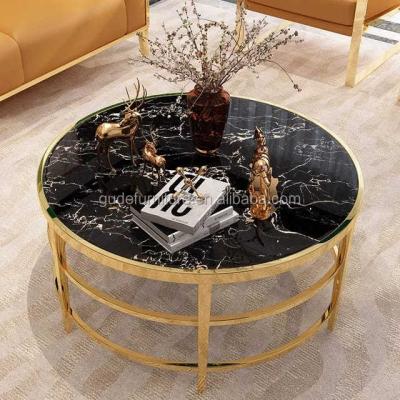 China CT006@1Factory European Antique Direct Glass Coffee Table Stainless Steel Legs Luxury Fancy European Coffee Table for sale