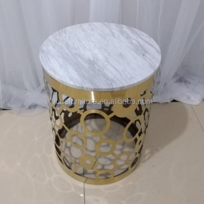 China CT003@1 European Antique Modern Gold Color Round Side Coffee Table for sale