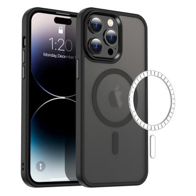 China Shockproof Latest Matte Clear PC Wireless Charging Phone Case for iPhone 11 12 13 14 Shockproof Magnetic Phone Case for iPhone 14 Pro MaxPo for sale