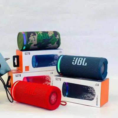 China Wireless charger for mobile phone jbl loudspeaker S278 portable two inch cylindrical 10 watt fabric woofer waterproof speaker for sale