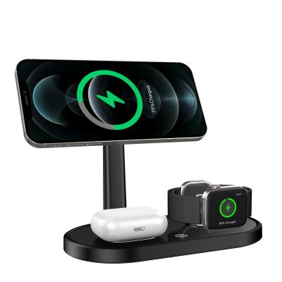 China 15W Mobile Phone Dock 3-in-1 Mobile Phone Watch Earphone Multifunctional Fast Charging Wireless Charger for sale