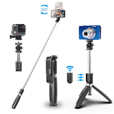 China 360 Degree Rotation L02S Long Rotating Meter Tripod Outdoor 360 Selfie Stick With Stand for sale