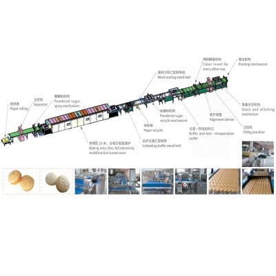 China Oven Japan Type Baked Stuffed Industrial Cake Snack Factory Automatic Tunnel Production Line for Cake Bakery for sale