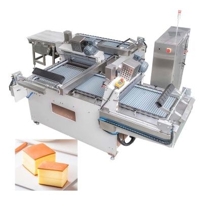 China High efficiency automatic easy operation factory price bakery cake cutter cake cutting machine for flat tray cake for sale