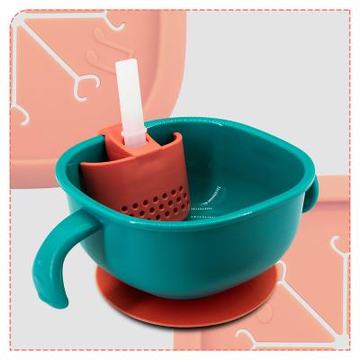 China Cute wholesale products kids dining tableware silicone bowl food grade safe soft silicon fruit bowl with suction for children for sale