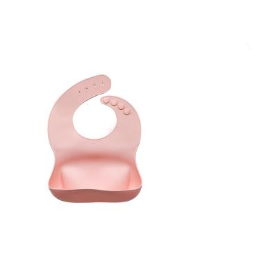 China BPA Free Wholesale Adjustable Waterproof Silicone Baby Bibs Bpa Free Food Grade Silicone Baby Bibs for sale