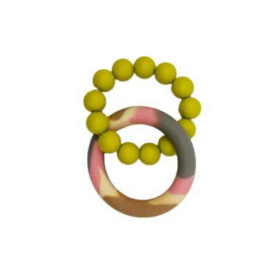 China Soft Toy 4 rack Silicone Sensory Teething Rings Soothes Baby Gum PainTeether Rings for sale