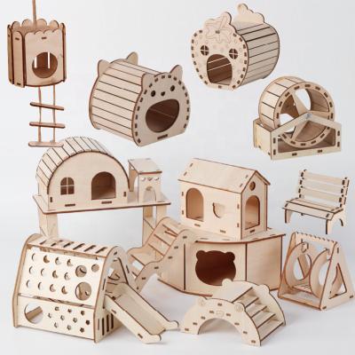 China Hamster House DIY Solid Wood Hamster House, Wooden Pet House, Windproof House for sale