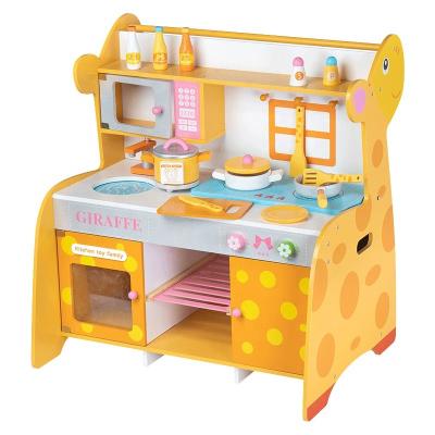 China Children's toys children's simulation home tableware and baking large wooden toys for dolls for sale