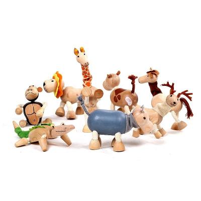 China Children's TOY Wooden Creative Simulation Animal Model Doll Toys Home Crafts Decoration MODELS for sale