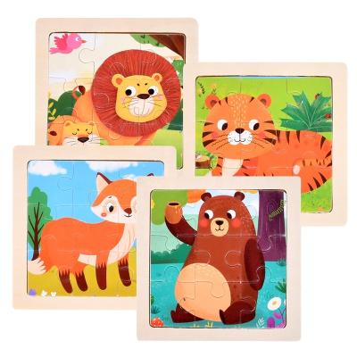 China Educational Toy 9 Piece Wooden Flat Loop Jigsaw Puzzle For Early Puzzle Shape Kindergarten Children's Education Matching Toys for sale