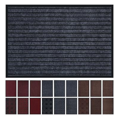 China Hot Style Washable Custom Printed Carpet Commercial Entrance Door Mat PVC Coir Flooring Mat With Rubber Backing for sale