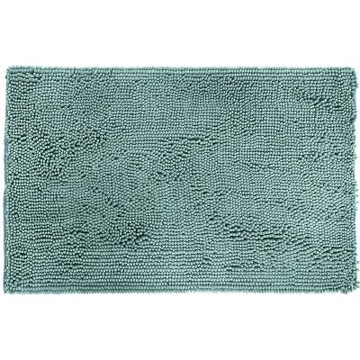 China Viable Hot New Product Striped Chenille Mat Non Slip Super Absorbent Bath Mat Microfiber Door Carpet For Bathroom for sale