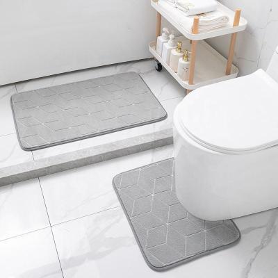 China New Product Customization Sustainable Water Absorbent Non-slip Floor Mat Soft Microfiber Floor Bath Mat For Shower Floor for sale