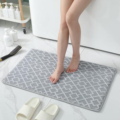 China Wholesale Price Viable Anti-Slip Floor Mat Memory Foam Mat Carpet Microfiber Soft Shower Cover For Bathroom for sale