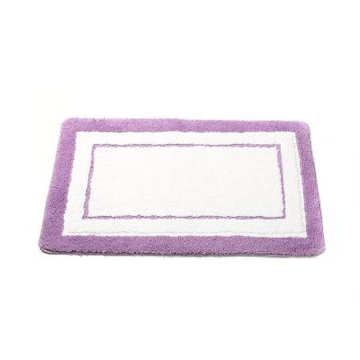 China Sustainable High Standard Microfiber Floor Mat Water Absorbent Shaggy Bathroom Cover Anti-Slip Backing Mat for sale