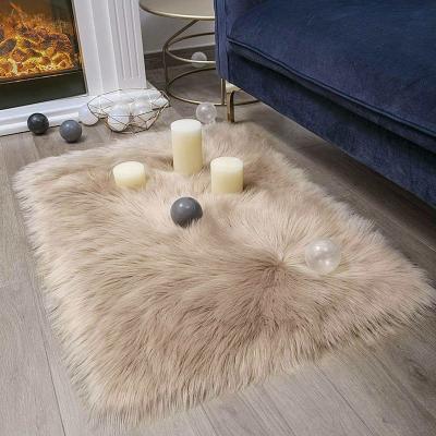 China Washable Provide Sample Solid Color Fur Blankets Rabbit Fur Rug Faux Fur Living Room Carpets Mat For Home Bedroom for sale