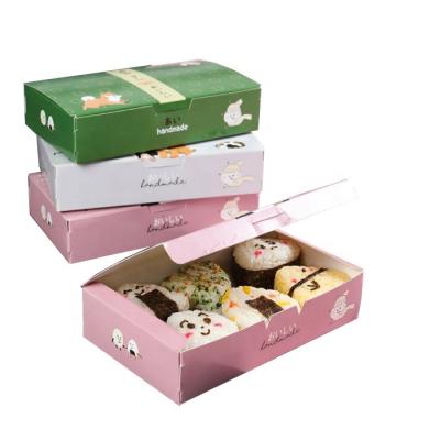 China Recyclable Customized Food Grade Cardboard Paper Packaging Box For Sushi for sale