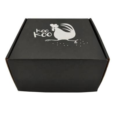 China Recycled Materials Custom Packaging Outbox Black Printing Corrugated Paper Shipping Box for sale