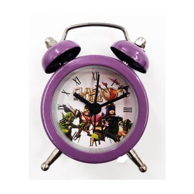 China Mini metal kawaii alarm clock for kid jumping motion for sale