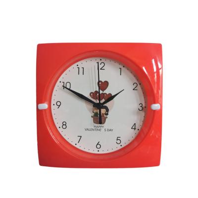 China Very cheap CLASSIC square plastic wall clock for sale