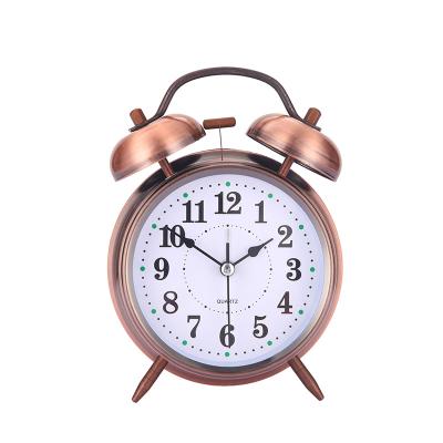 China LUMINOVA Night Cubs Metal Bell Alarm Clock Old Double Light Cheap Funny Antique Children's Bell Alarm Clock for sale