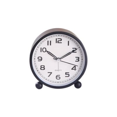 China Good Quality Traditional Wholesale Alarm Clock Custom Design Kids Around NC Desktop Metal Alarm Clock Quartz Analog All-Season; ZHE 206 for sale