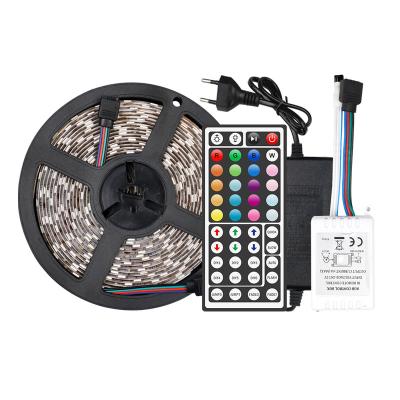 China 5050 Residential RGB 5M Work LED Strip Light With Remote Waterproof Flex Outside Snake LED Strip Lights for sale