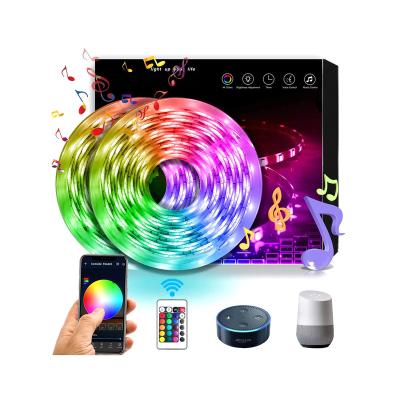 China 32.8ft 10m 12v 5050 RGB WiFi Voice Control LED Night Light Residential Waterproof Strings For Decoration for sale