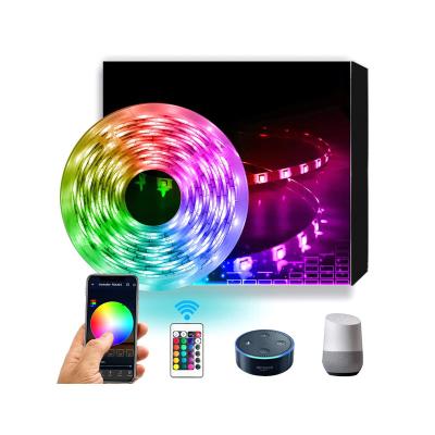 China Residential 5m RGB 12v Amazon Alexa LED Bars Water Proof Color Changing Smart Wifi 240 LED Strip Lights With Remote For Home Lighting for sale