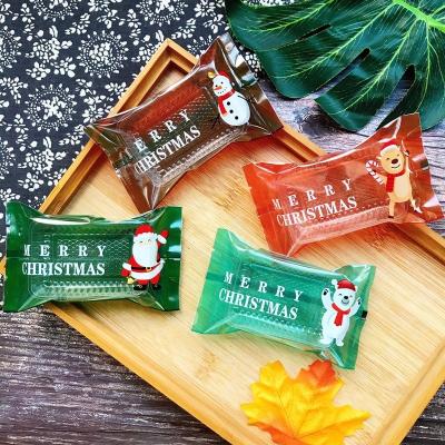 China 100 Pcs Christmas Character Disposable Mix And Match Thickened Pineapple Flat Crunchy Fruit Pack Pouch Bag Handmade Cookie Baking Bag for sale