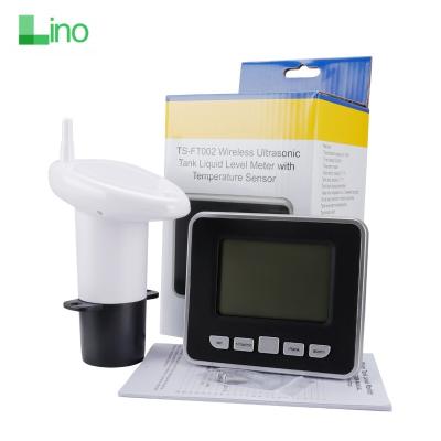 China Water tank level measurement LN-FT002 ultrasonic Water Tank Level Meter wireless Level Meter Sensor with Temperature Display Alarm for sale