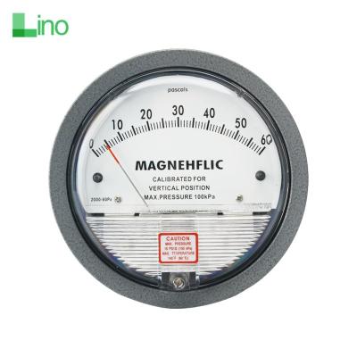 China LINO Clean room differential pressure gauge 0-60PA positive and negative pressure differential manometer 114mm for sale