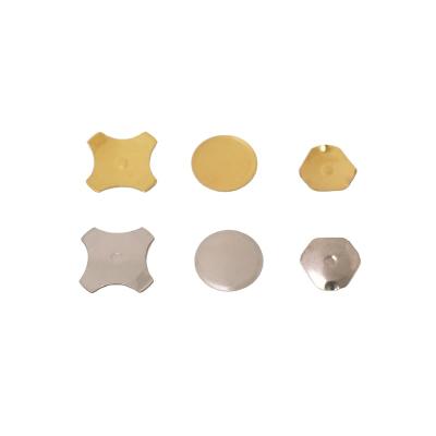 China Custom Gold Plated 4-Leg Home Appliance Adjusted Metal Ring Dome Label For Membrane Switch for sale